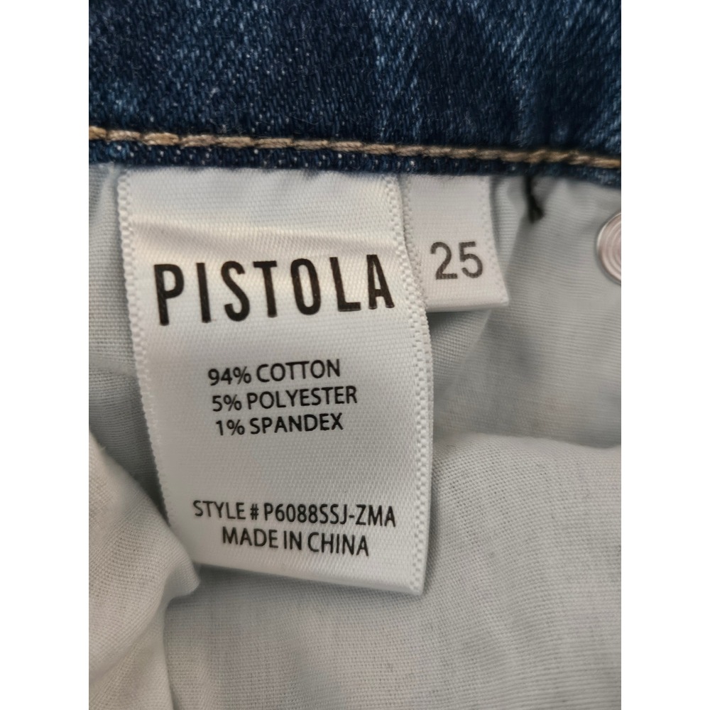 Pistola High Rise Flare Jeans Blue Distressed Raw Hem Size 25 P6088SSJ-ZMA - Picture 4 of 11